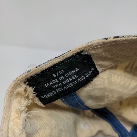 MMA Elite Fitted Hat S/M Embroidered Graphic Print Vented Holes 6 Panel - Picture 8 of 8